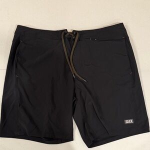SAXX Men's Charcoal Swim Board Shorts